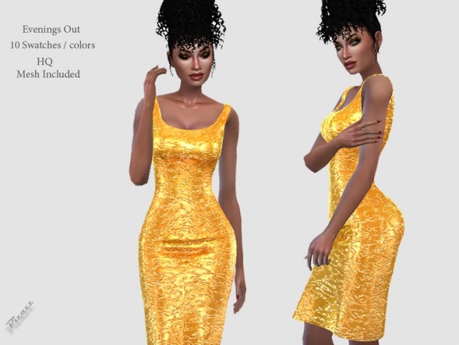 Sims 4 Evenings Out dress by pizazz at TSR