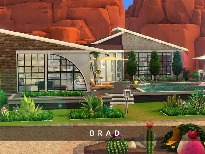 Sims 4 Brad contemporary house by melapples at TSR