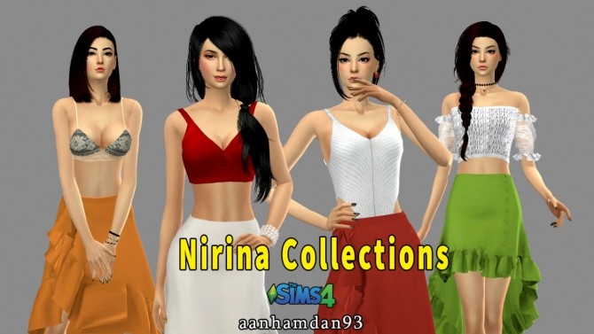 Sims 4 Nirina Collection: tops & skirt at Aan Hamdan Simmer93