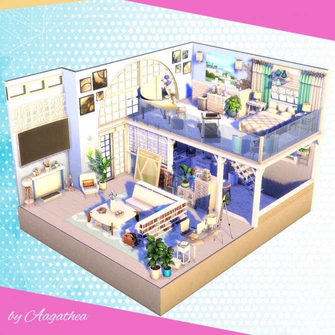 3-floor Loft at Agathea-k » Sims 4 Updates