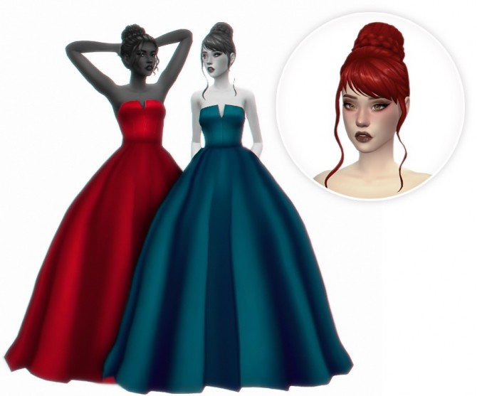 Sims 4 Satine dress at Simandy