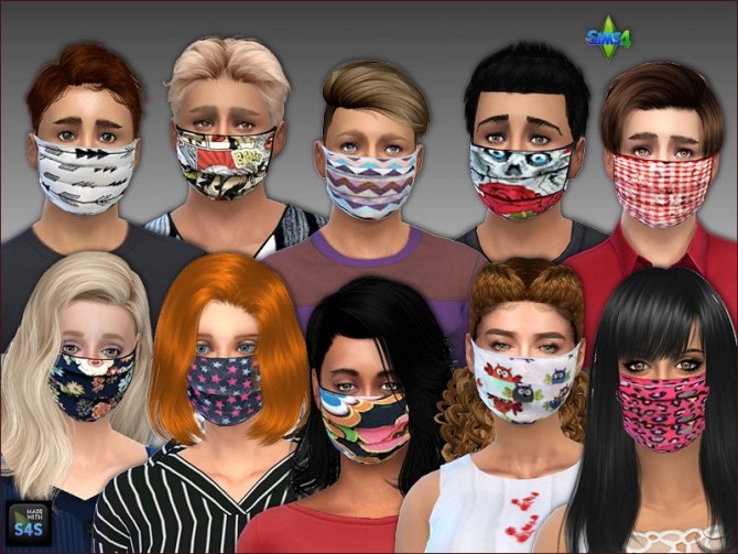 Sims 4 Surgical masks by Mabra at Arte Della Vita
