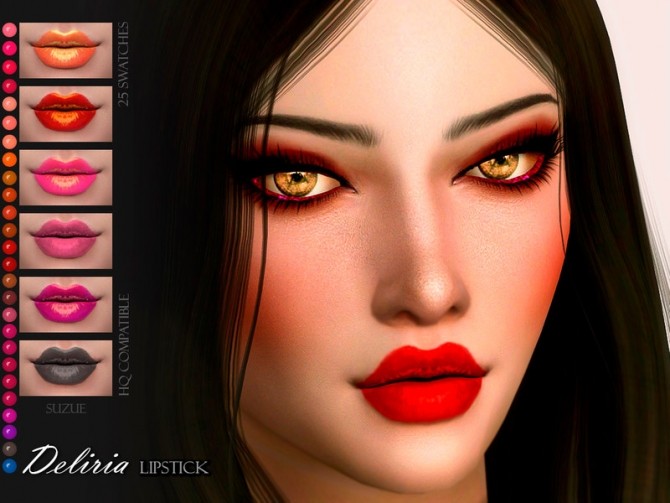 Sims 4 Deliria Lipstick N6 by Suzue at TSR