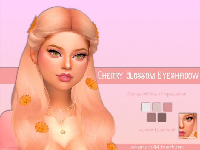 Sims 4 Cherry Blossom Eyeshadows by LadySimmer94 at TSR