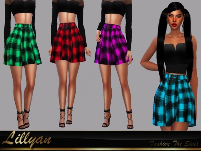 Sims 4 Skirt Monique by LYLLYAN at TSR