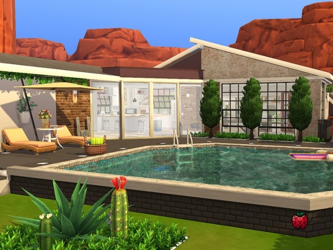 Sims 4 Brad contemporary house by melapples at TSR