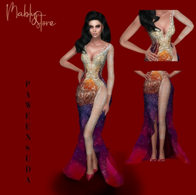 Sims 4 PAWEENSUDA GOWN at Mably Store