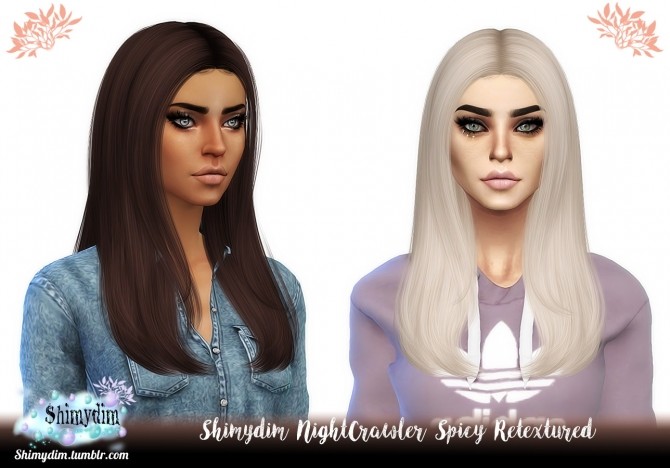 Sims 4 NightCrawler Spicy Hair Retexture Naturals + Unnaturals at Shimydim Sims