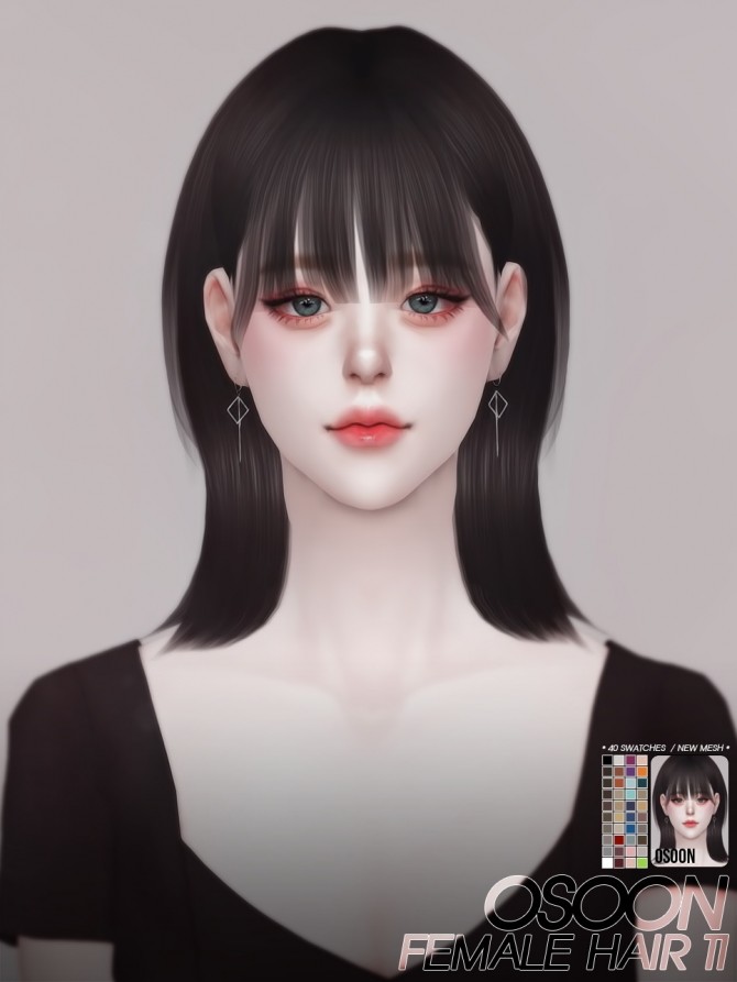 Sims 4 Female Hair 11 at Osoon