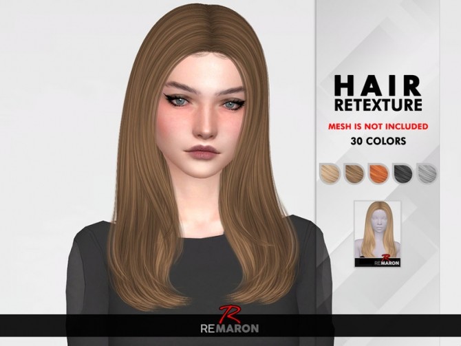 Sims 4 Spicy Hair Retexture by remaron at TSR