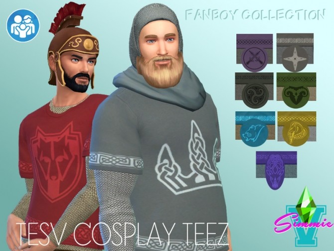 Sims 4 TESV Layered Cosplay Teez by SimmieV at TSR