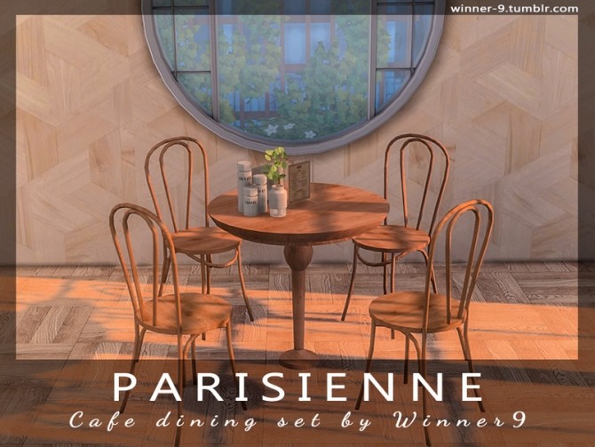 Parisienne Cafe dining set by Winner9 at TSR » Sims 4 Updates
