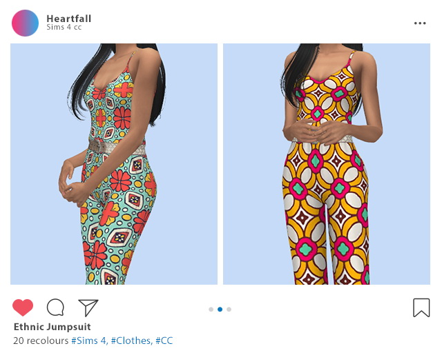 Sims 4 Ethnic jumpsuit at Heartfall