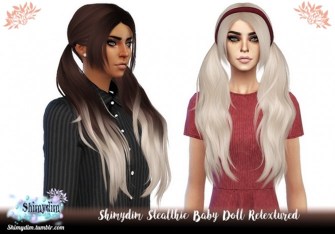 Sims 4 Stealthic Baby Doll Hair Retexture Ombre + Child Naturals + Unnaturals at Shimydim Sims