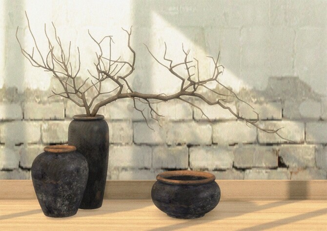 Sims 4 Binh Set: vases and bowl at Sims4Nicole