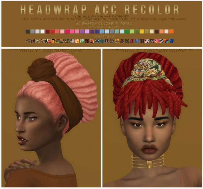 Sims 4 IMANI HAIR TWO VERSIONS at Candy Sims 4