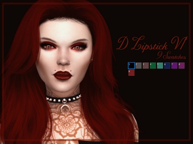 Sims 4 D Lipstick V1 by Reevaly at TSR