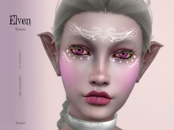 Elven Tattoo by Suzue at TSR » Sims 4 Updates