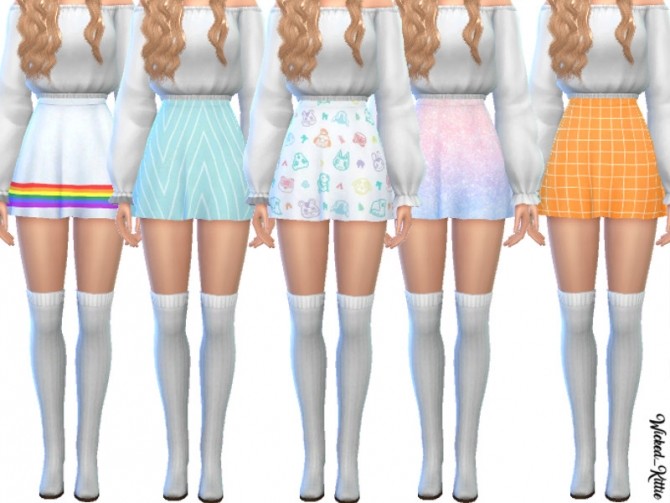 Sims 4 Kayla Skater Skirts by Wickedkittie at TSR