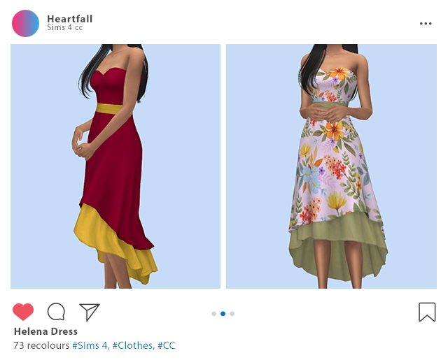Sims 4 Helena dress at Heartfall