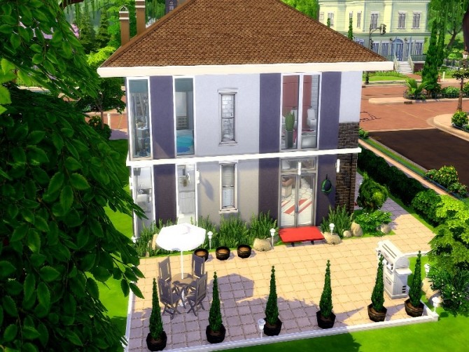 Sims 4 Merry family modern home by GenkaiHaretsu at TSR