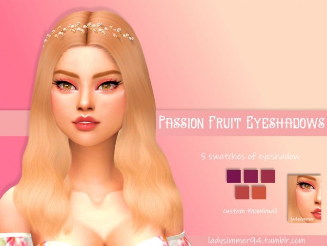 Sims 4 Passion Fruit Eyeshadows by LadySimmer94 at TSR