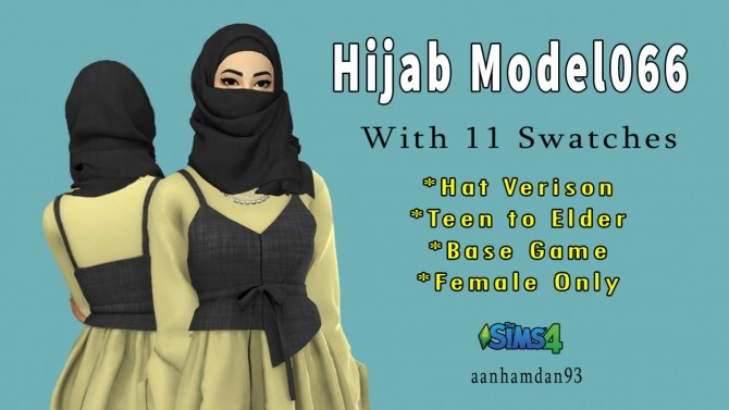 Sims 4 Hijab Model 066 & Alika Dress at Aan Hamdan Simmer93