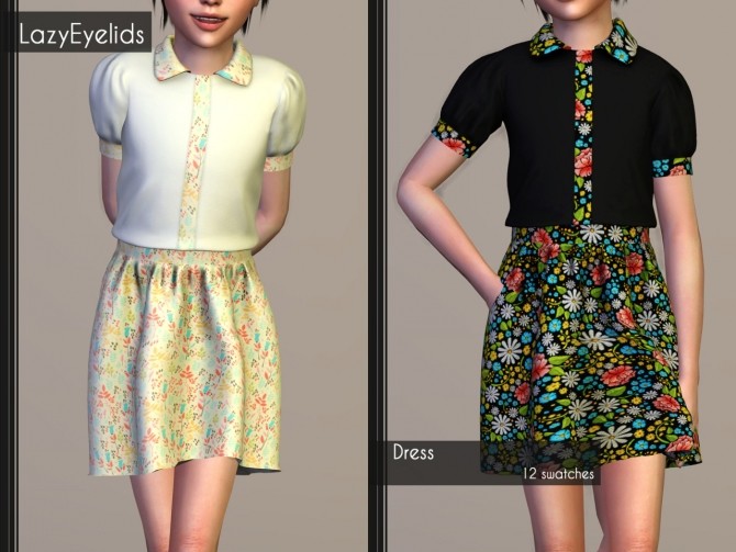 Sims 4 Dress & cross back top at LazyEyelids