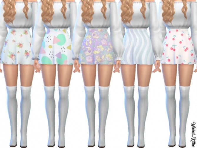 Sims 4 Kayla Skater Skirts by Wickedkittie at TSR
