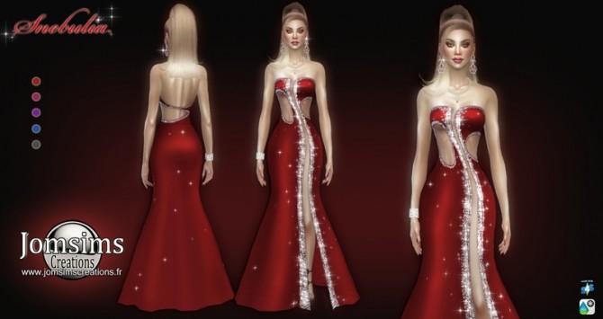 Sims 4 Snebulia split dress at Jomsims Creations