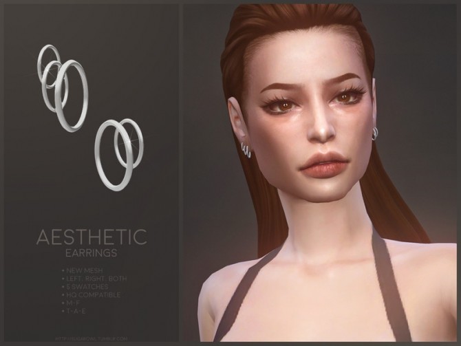 Sims 4 Aesthetic earrings by sugar owl at TSR