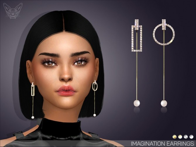 Sims 4 Imagination Earrings by feyona at TSR