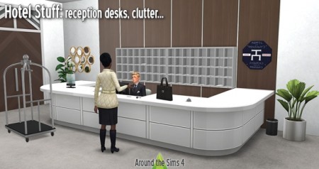 Hotel stuff & clutter by Sandy at Around the Sims 4