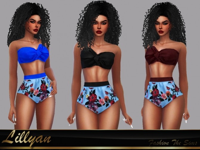 Sims 4 Bruna swimsuit by LYLLYAN at TSR