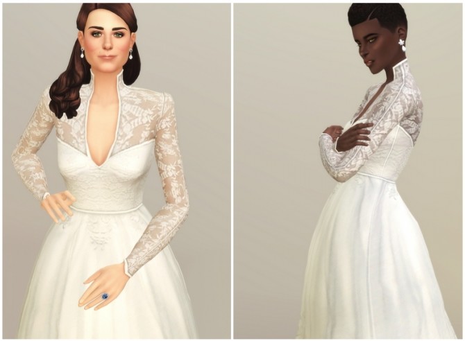 Sims 4 Catherine of England Dress at Rusty Nail