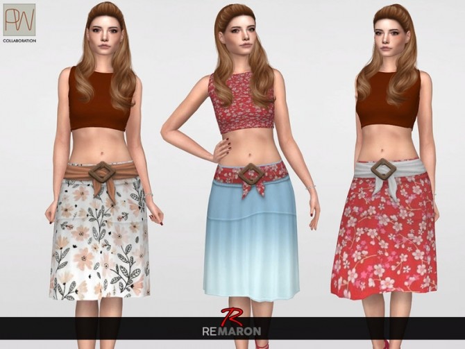 Sims 4 Spring Skirt 01 for Women by remaron at TSR