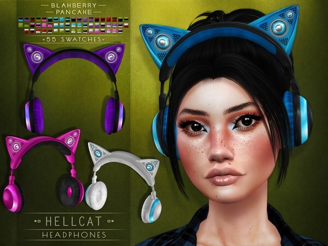 Sims 4 Hellcat headphones at Blahberry Pancake