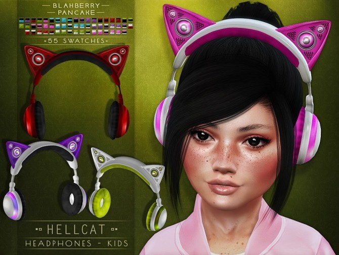Sims 4 Hellcat headphones at Blahberry Pancake