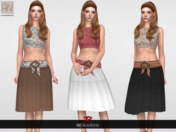 Sims 4 Spring Skirt 01 for Women by remaron at TSR