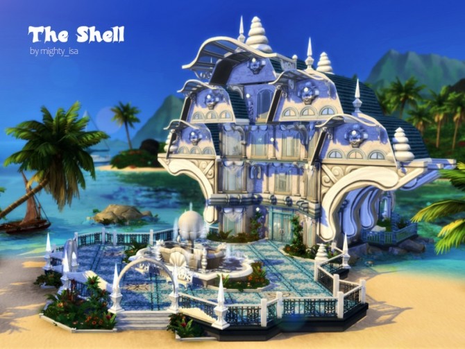 Sims 4 The Shell house by VirtualFairytales at TSR