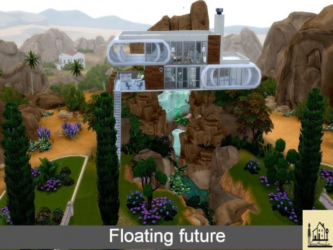 Sims 4 Floating Future house by GenkaiHaretsu at TSR