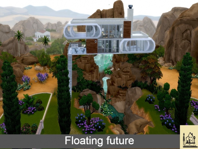 Floating Future house by GenkaiHaretsu at TSR » Sims 4 Updates
