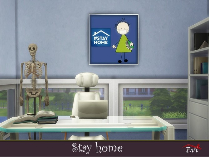 Sims 4 Stay Home posters by evi at TSR