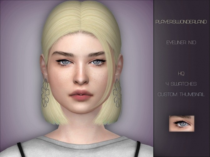 Sims 4 Eyeliner N10 by PlayersWonderland at TSR