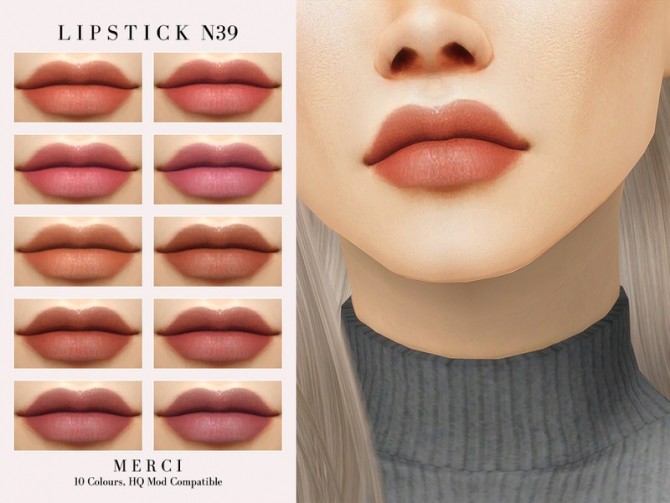 Sims 4 Lipstick N39 by Merci at TSR