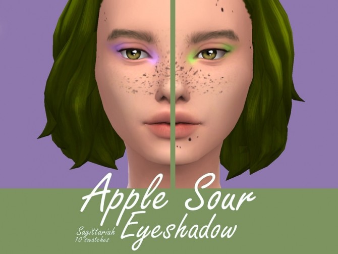 Sims 4 Apple Sour Eyeshadow by Sagittariah at TSR