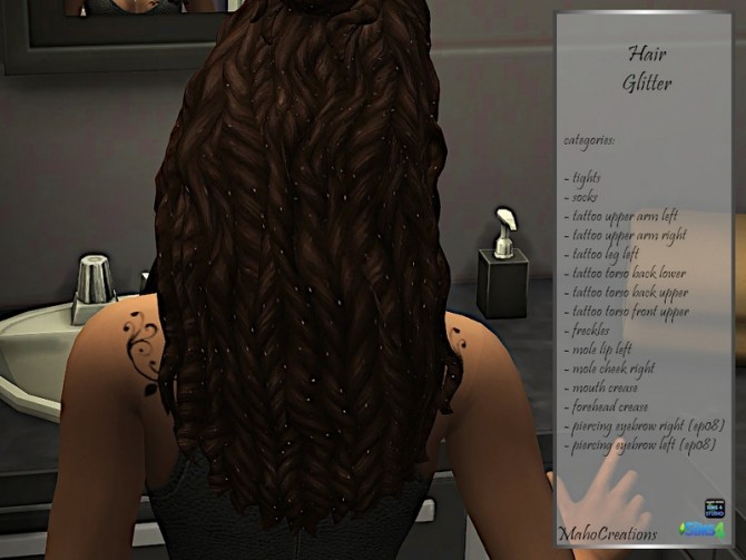 Sims 4 Hair Glitter by MahoCreations at TSR