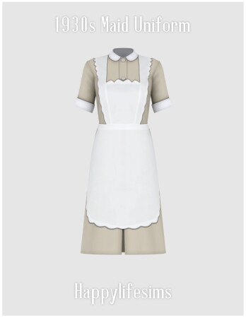 1930's Maid Uniform Set at Happy Life Sims » Sims 4 Updates