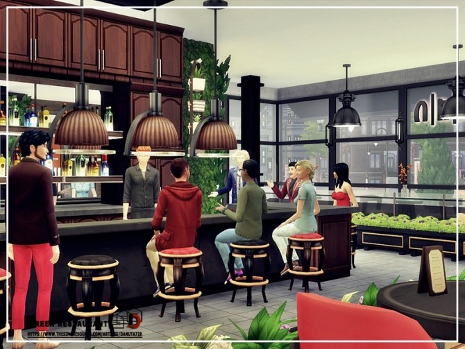 Sims 4 Green Restaurant by Danuta720 at TSR