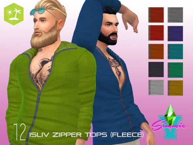 Sims 4 IsLiv Zipper Top Fleece by SimmieV at TSR